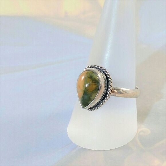 Jasper Ring in Sterling Silver Size 9-1/4 - Picture 5 of 6